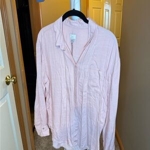 *Light Pink Button-Up Blouse - L - NWT